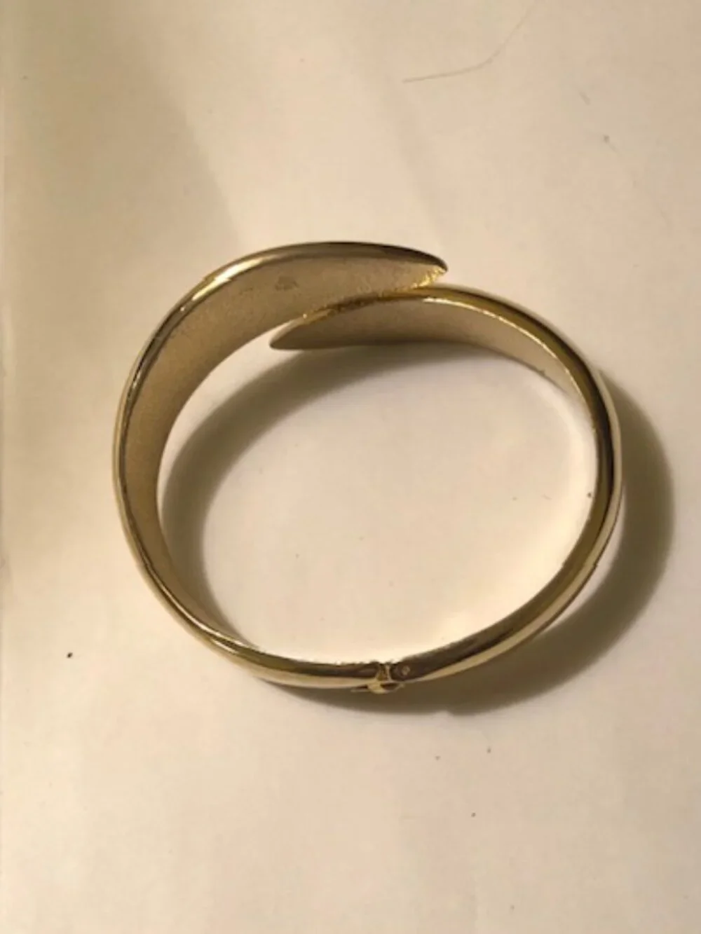 Gold Bypass Bangle Bracelet | Minimalist Layering Cuff